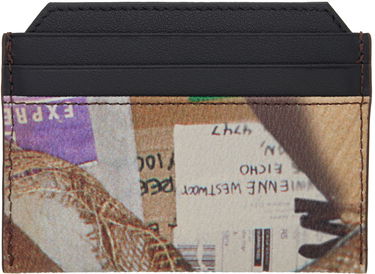 Kläder Vivienne Westwood Black & Beige Slim Card Holder Beige | 5403000BU-S001S-, 1