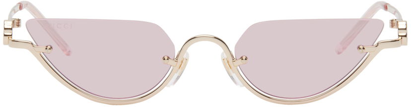 Solglasögon Gucci Gold Cat-Eye Sunglasses Rosa | GG1603S