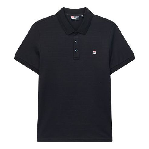 Polotröja FILA Logo Embroidered Short Sleeve Polo Svart | F11M028142F-NV, 0
