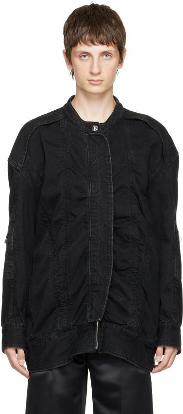 Jacka We11done We11done Bomber Denim Jacket Svart | WD-DJ3-21-331-U-BK, 0