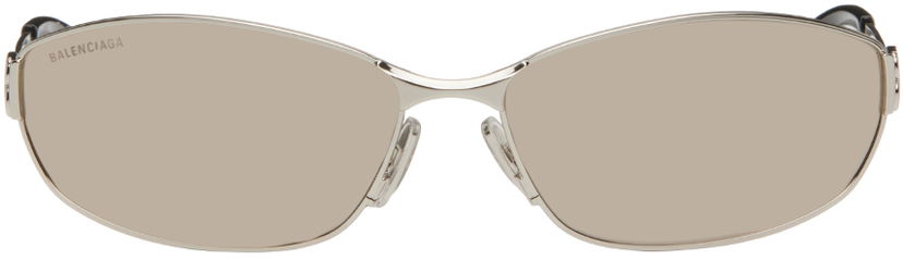 Solglasögon Balenciaga Rectangular Sunglasses Grå | BB0336S-006