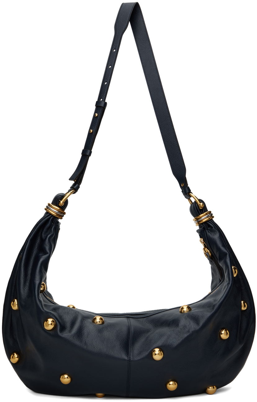 Handväska CHLOÉ Large Bracelet Stud Bag Mörkblå | CHC24WS610O41
