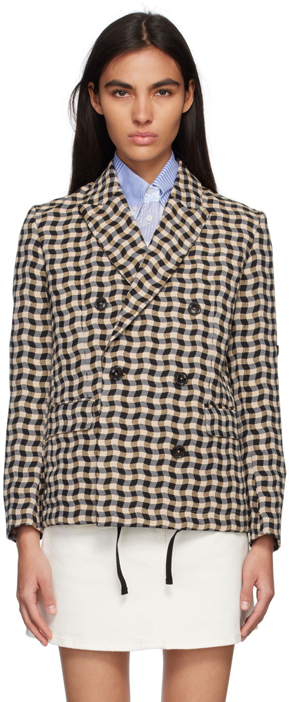 Rockar KENZO Paris Double-Breasted Blazer Brun | FD52VE0399RS, 0