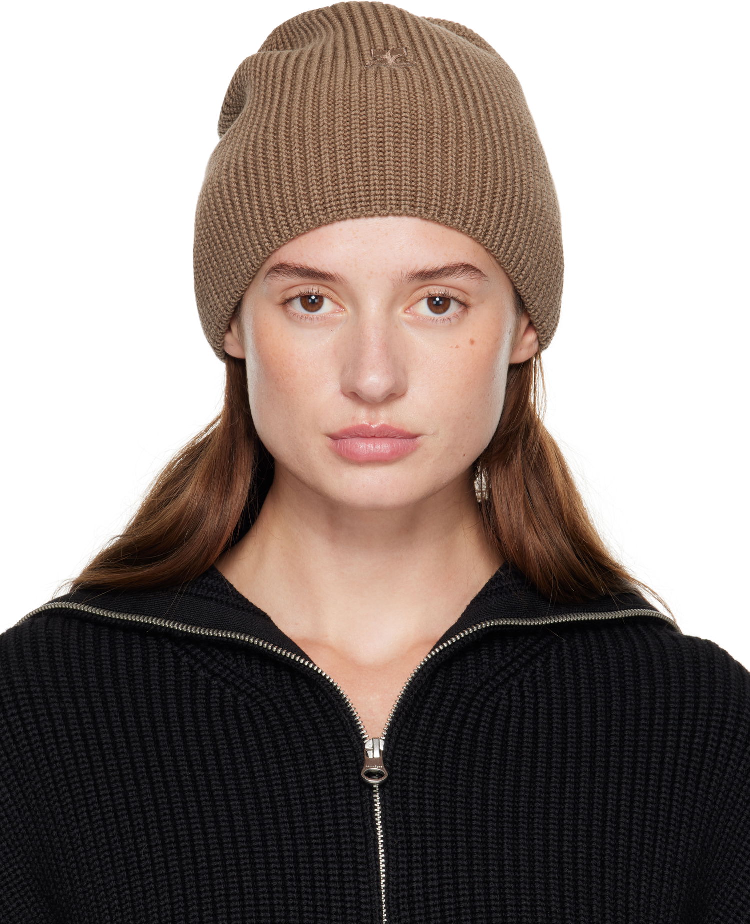 Mössa Courrèges Courrèges Light Wool Beanie Brun | 325MCP017FI0036, 0