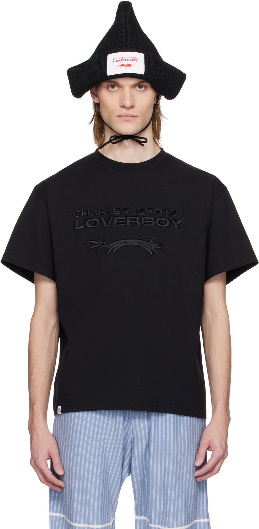 T-shirt Charles Jeffrey Loverboy Charles Jeffrey LOVERBOY Logo T-Shirt Svart | 54100501