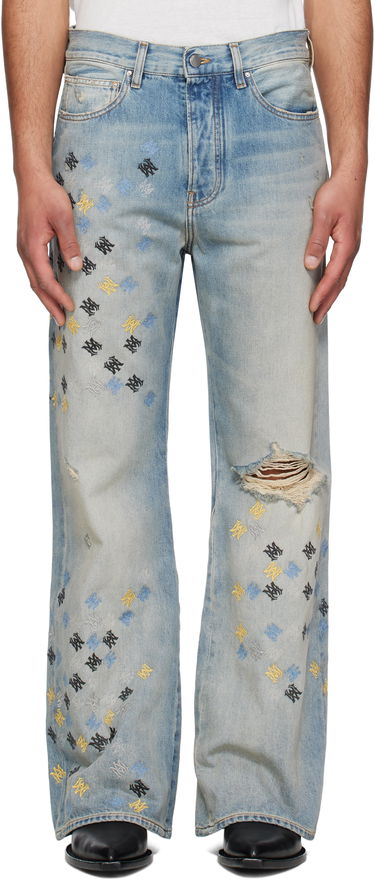 Jeans AMIRI AMIRI MA Quad Embroidered Flare Jeans Blå | AMDNFR1015, 0