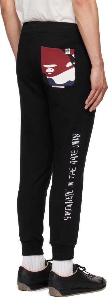 Träningsbyxor AAPE by A Bathing Ape AAPE by A Bathing Ape 'AAPE' Basic Sweatpants Svart | AAPPTMB698XXNBKX, 2