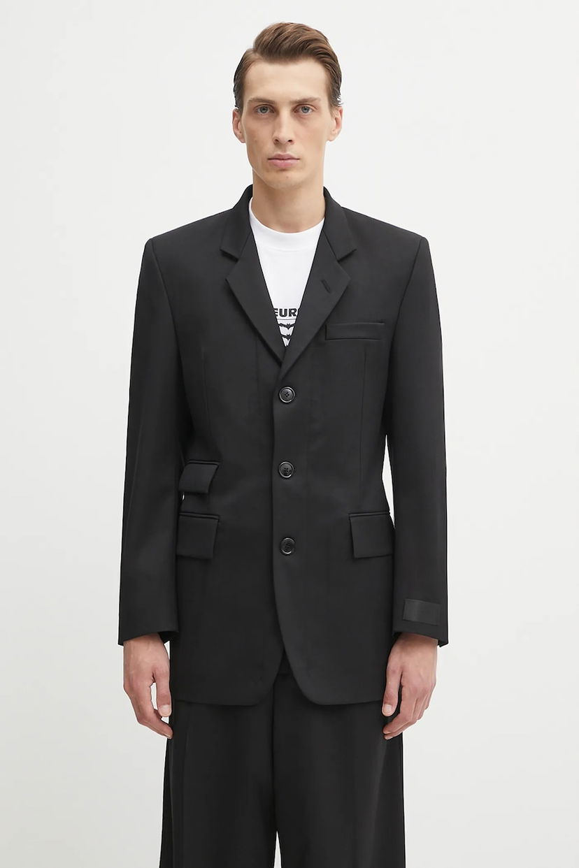 Jacka VETEMENTS VETEMENTS Fitted Zip Tailored Blazer Svart | UH76TJ500B