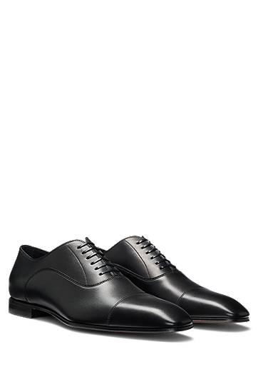 Kläder och accessoarer BOSS BECKHAM x BOSS Polished Leather Oxford Shoes Svart | 50546774