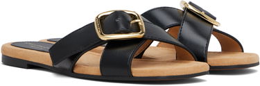 Tillbehör Stella McCartney Stella McCartney Gaia Brushed Alter Mat Sandals Svart | 810572W0U70, 3