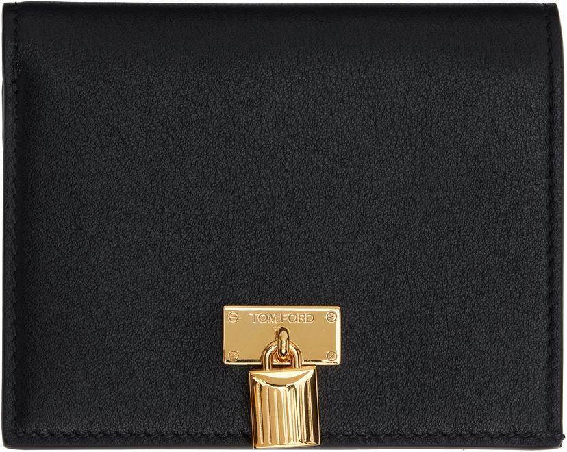 Plånbok Tom Ford Tom Ford Grain Leather Padlock Compact Wallet Svart | S0518-LCL490G