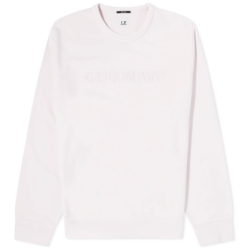 Sweatshirt C.P. Company Cotton Diagonal Fleece Logo Sweatshirt Vit | CMSS096A-110044R-501