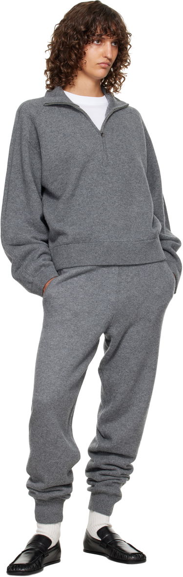 Sweater Loulou de Saison Loulou de Saison Cashmere Quarter-Zip Sweater Grå | DRIES, 3