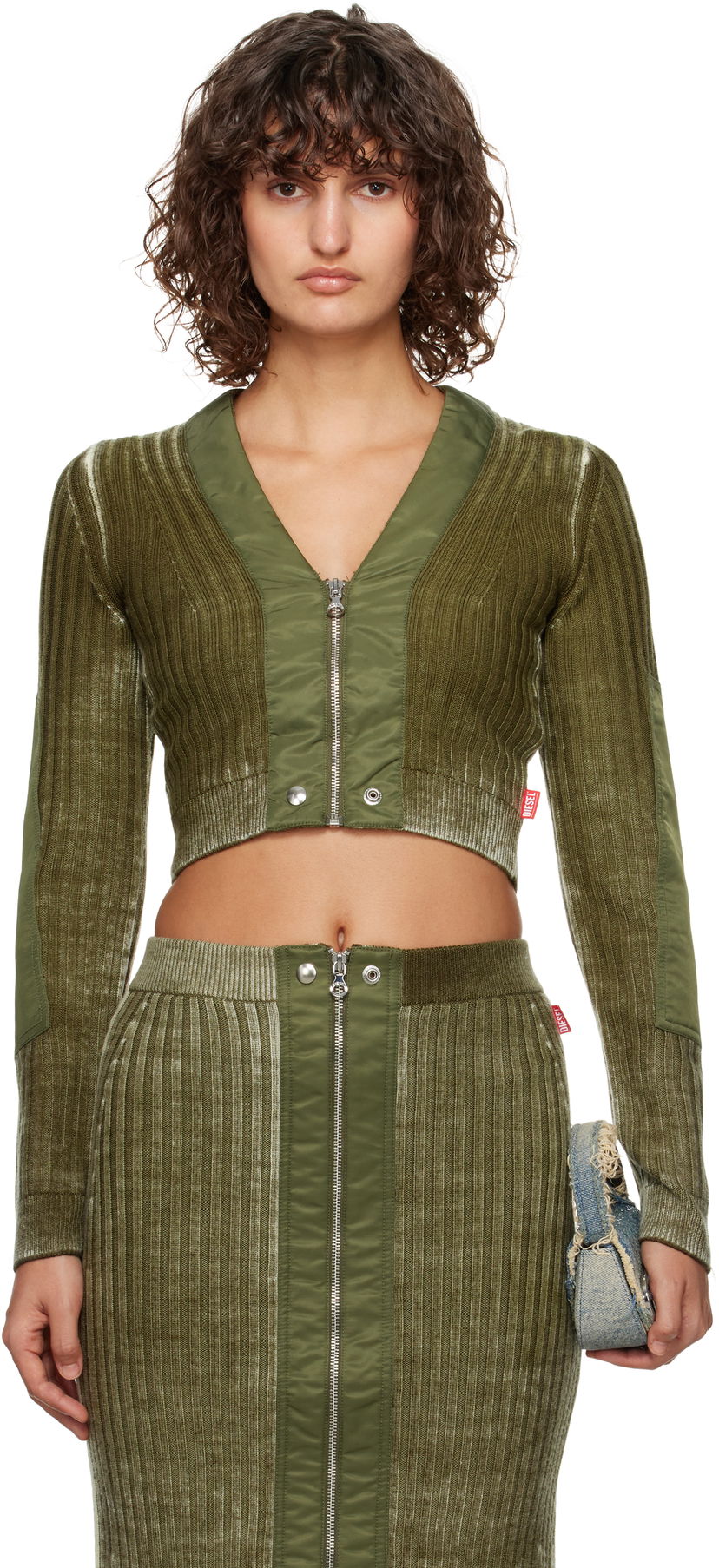 Sweater Diesel Cardigan Grön | A14927 0JHAY