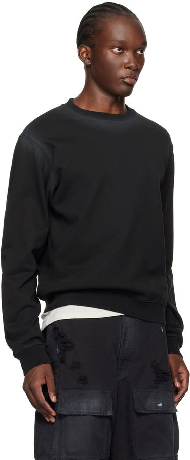 Sweater We11done Faded Sweatshirt Svart | WD-TS2-24-721-U-BK, 1