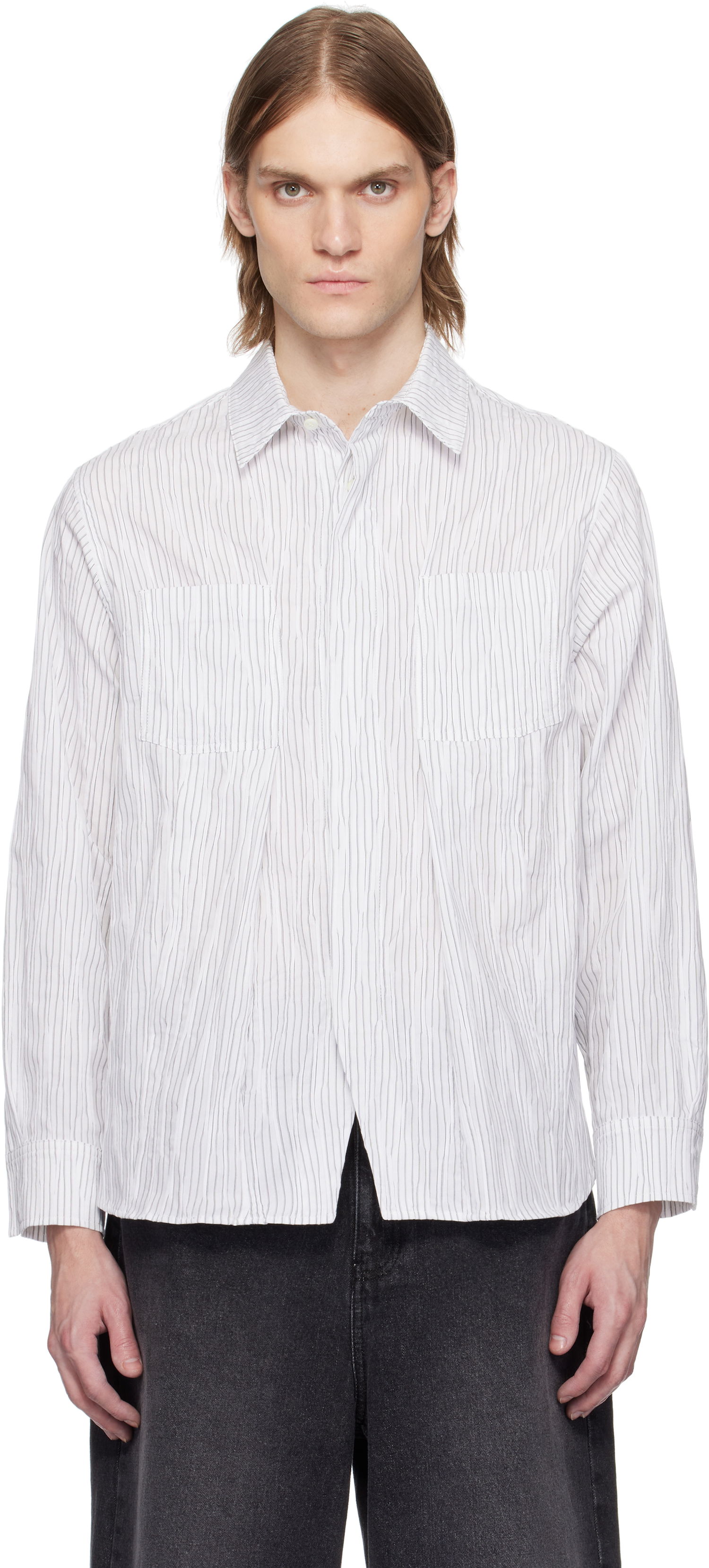 Skjorta ADER ERROR ADER error Product. 53 Striped Shirt Vit | BO01SSSH0101WH, 0