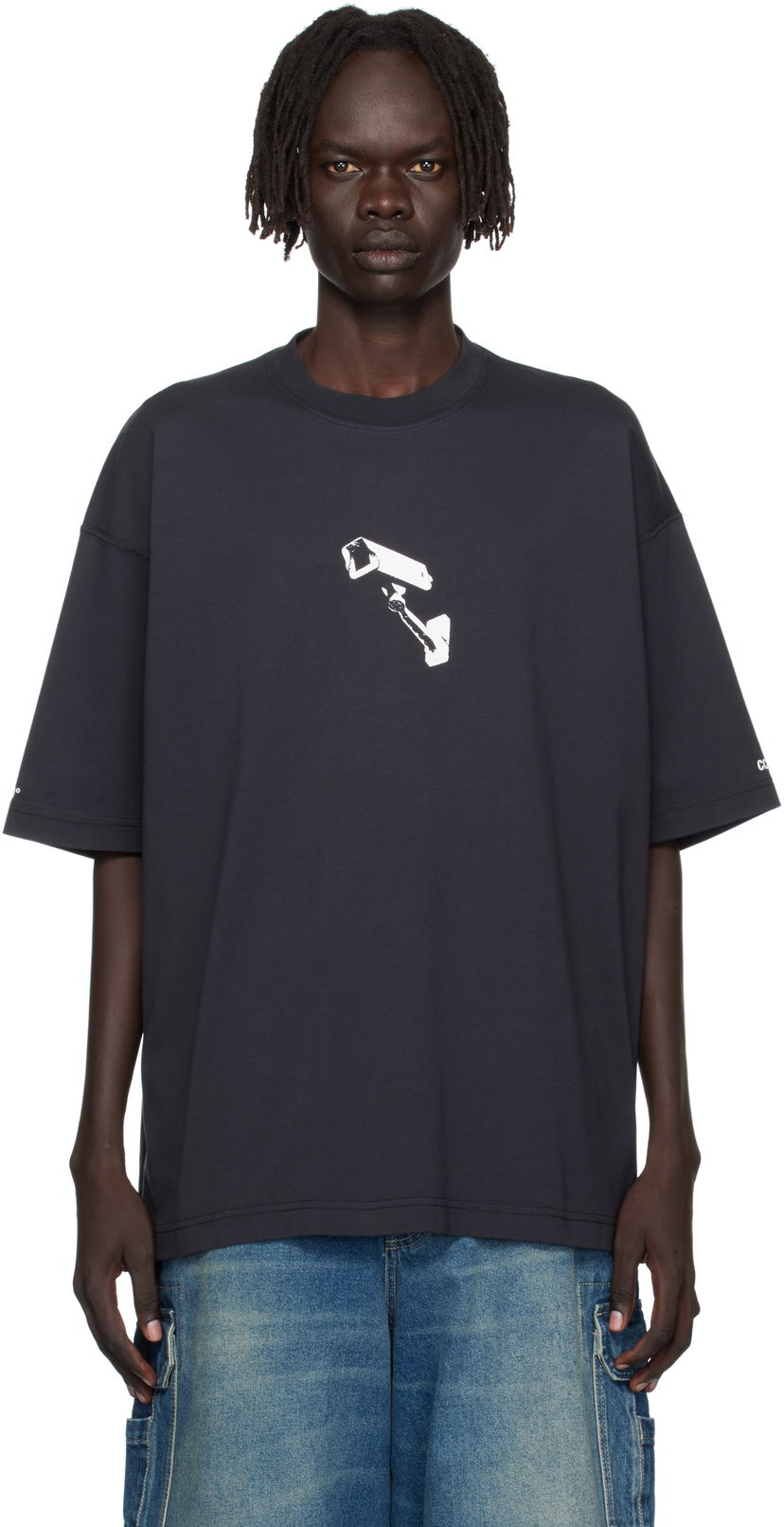 T-shirt VETEMENTS VETEMENTS 'CCTV' Oversized T-Shirt Svart | UH76TR440B