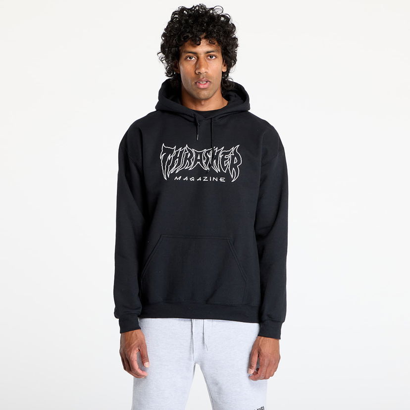 Sweatshirt Thrasher Thrasher Metal Hoodie Svart | 145690