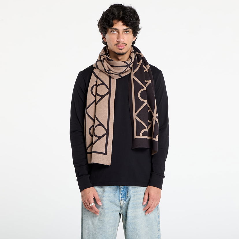 Halsduk CALVIN KLEIN Calvin Klein Emblem Aop Fine Scarf Svart | LV04D8051G UB1