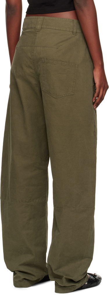 Cargo byxor We11done We11done Curved Cargo Trousers Grön | WD-PT2-25-216-W-KK, 2