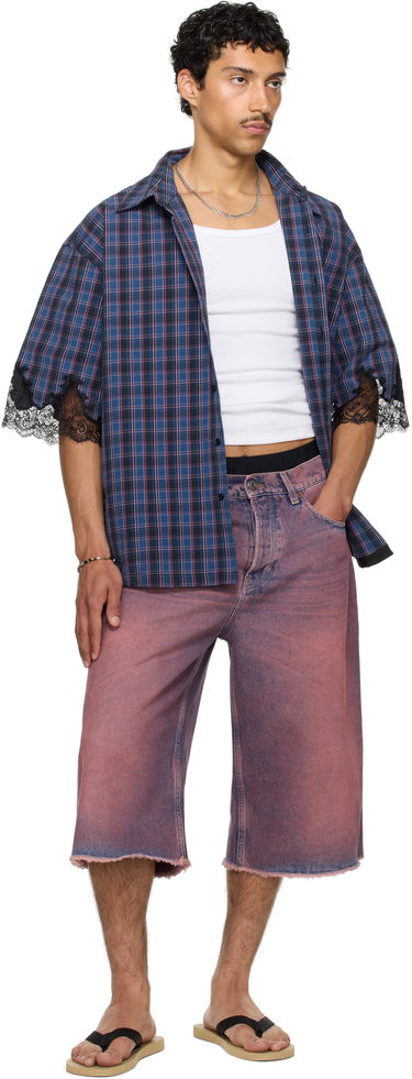 Skjorta Martine Rose Martine Rose Lace Overshirt Blå | 478WS28527, 4
