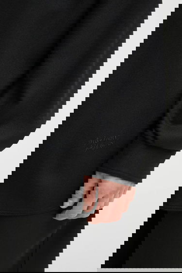 Skjorta MAISON KITSUNÉ Handwriting Oversized Wool Shirt with Classic Collar Svart | PM00427WT3017, 3