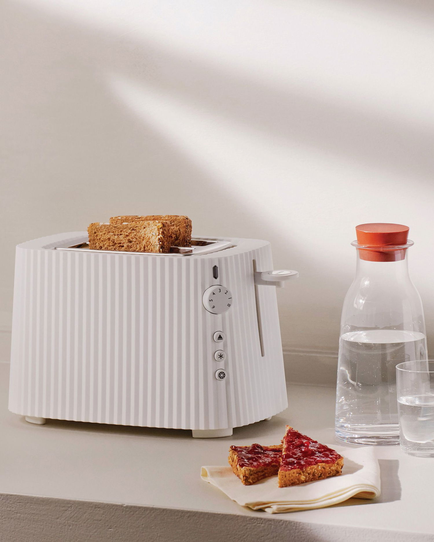 Gadget Alessi White Plisse Toaster Vit | MDL08-W, 1