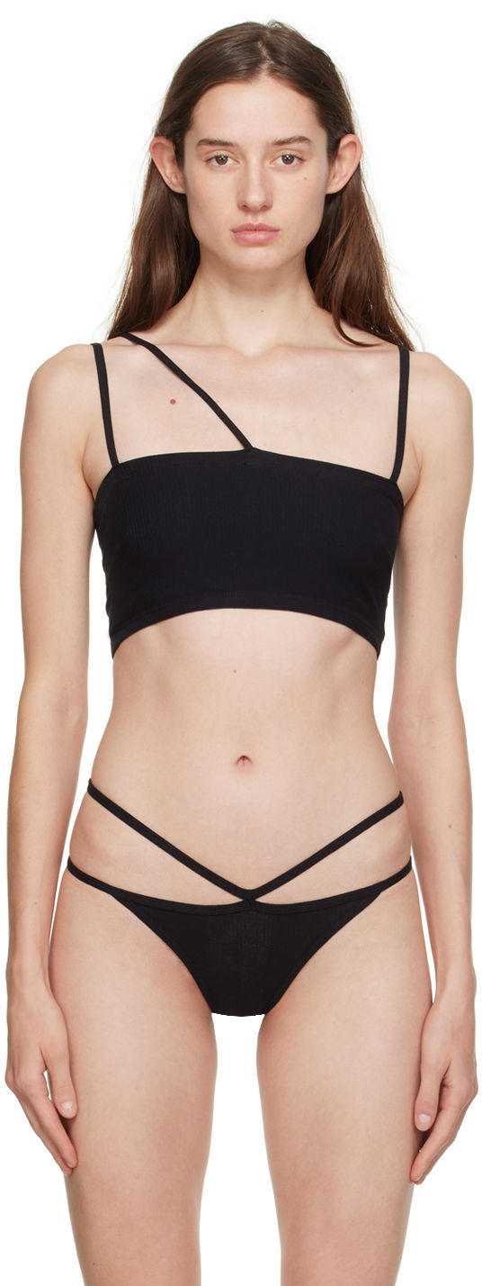Behå Baserange Asymmetrical Strap Bralette Svart | BRNI-RB-000