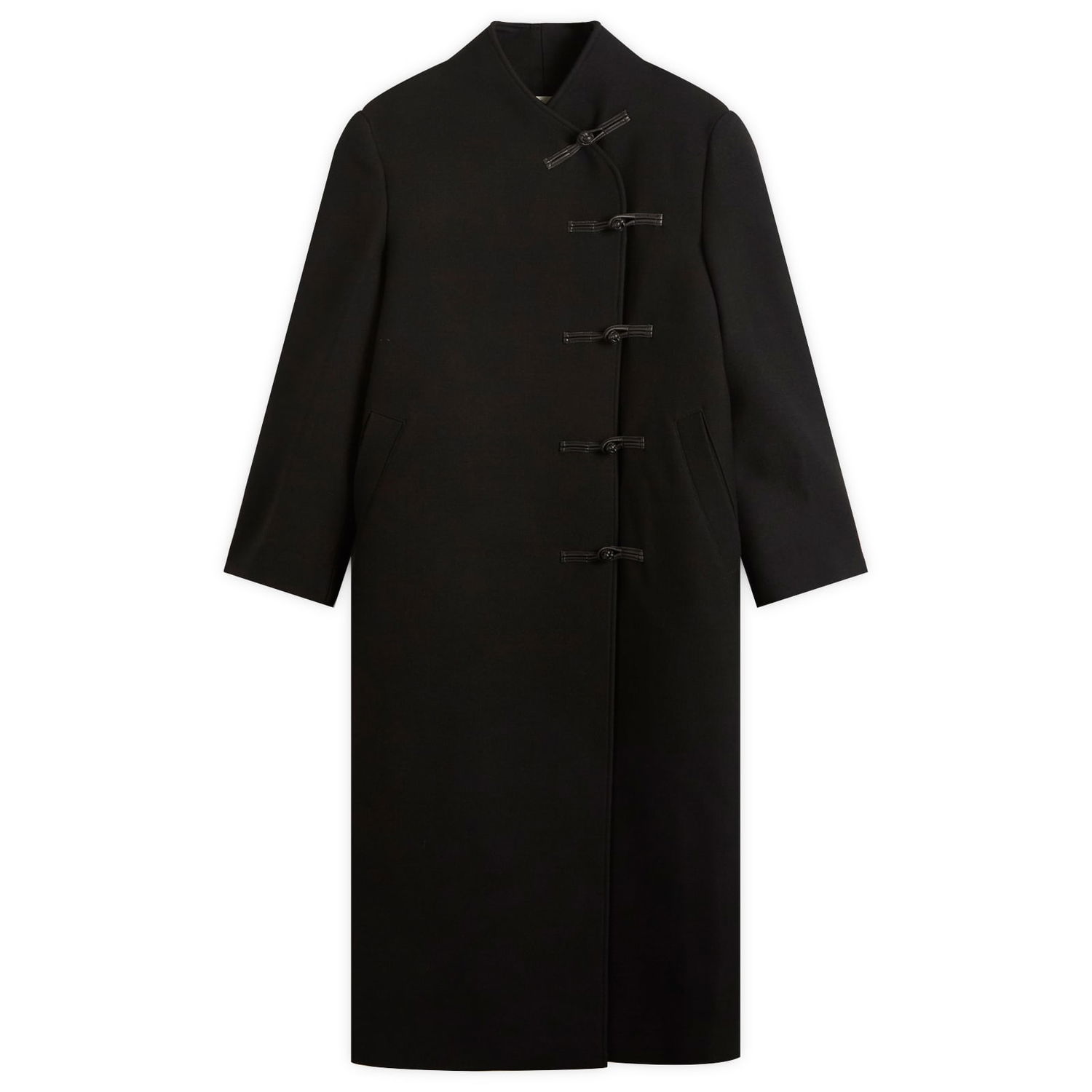 Rockar Róhe Mandarin Wool Coat Svart | 417-10-064, 1