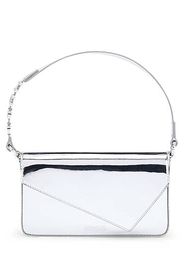 Axelväska BOSS Clutch Bag With Logo Handle Metallisk | 50536245