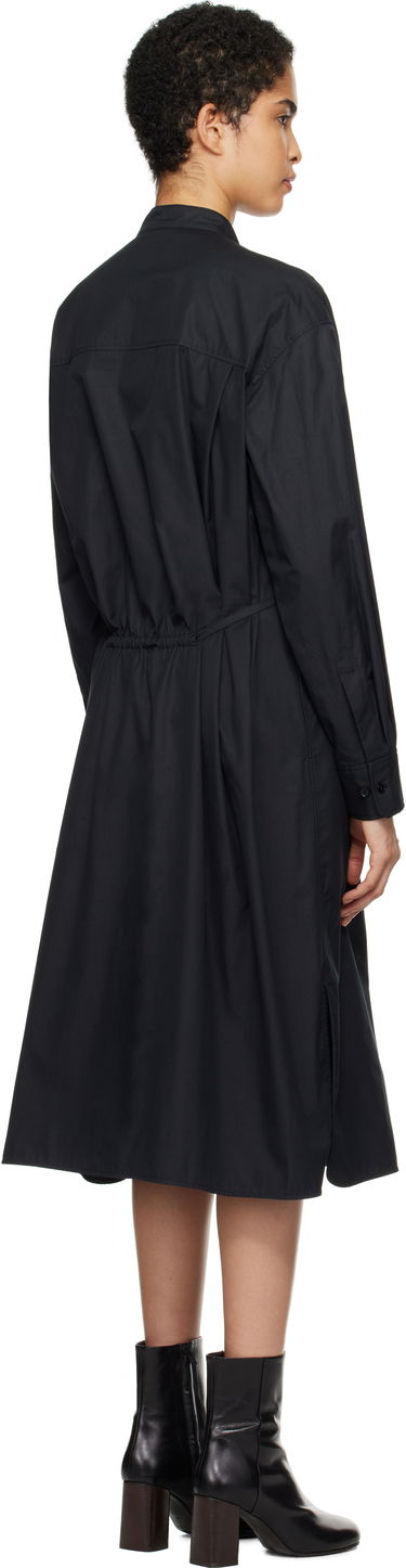 Klä LEMAIRE Lemaire Drawstring Midi Shirt Dress Svart | DR1087 LF839, 2