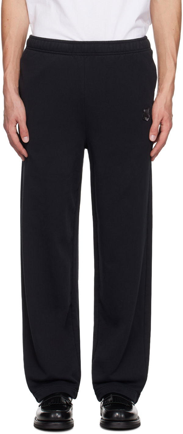 Träningsbyxor MAISON KITSUNÉ Black Bold Fox Head Patch Sweatpants Svart | NM01111KM0001