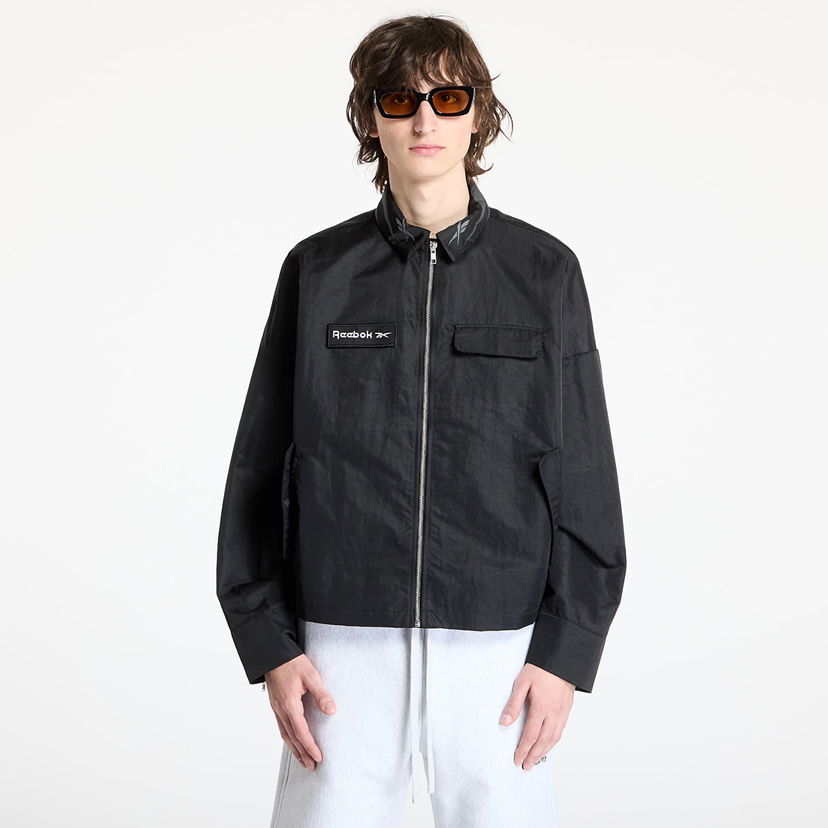 Vindjacka Reebok Zipped Overshirt Svart | RMES001C99FAB0011000