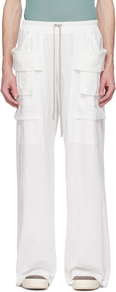 Cargo byxor Rick Owens Rick Owens DRKSHDW Hollywood Creatch Wide Cargo Pants Vit | DU01E3394 RN, 0