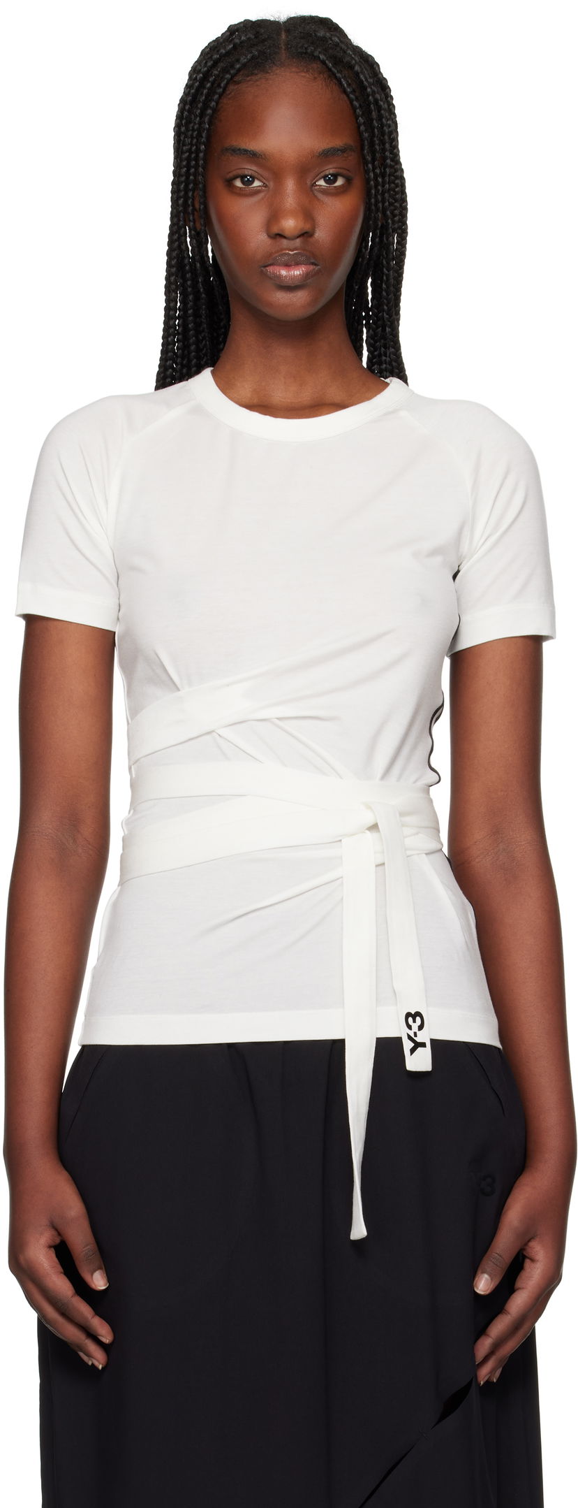 T-shirt Y-3 Y-3 Wrap T-Shirt Vit | JM7854