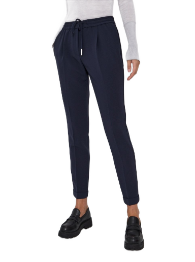 Byxor BOSS High Waist Pants Mörkblå | 50427841