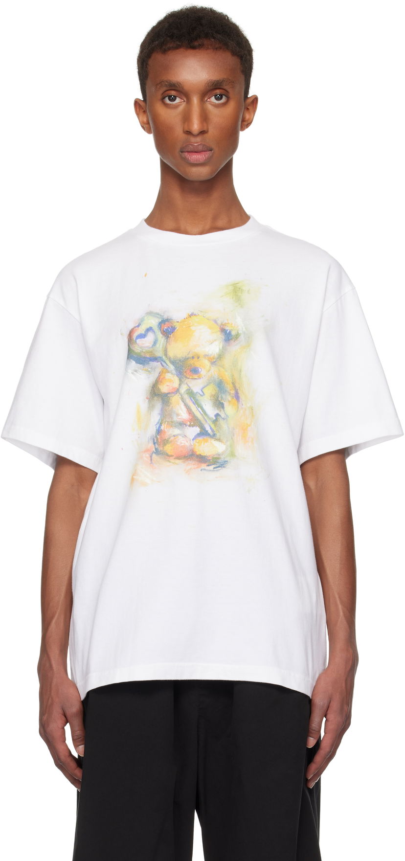 T-shirt We11done We11done Graphic Print T-Shirt Vit | WD-TT3-24-752-U-WH