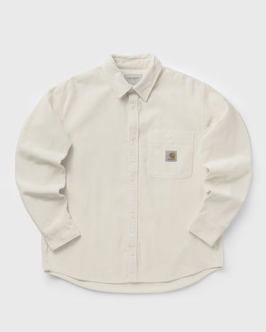 Skjorta Carhartt WIP Long Sleeve Flint Corduroy Button-Up Shirt with Chest Pocket Beige | I035837-1NG.XX, 0