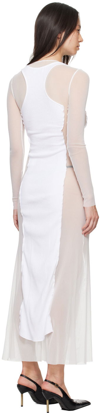 Klä Jean Paul Gaultier Gaultier 'The Long Petit Grand' Maxi Dress Vit | 24/30-F-RO191B-T001-0101, 2