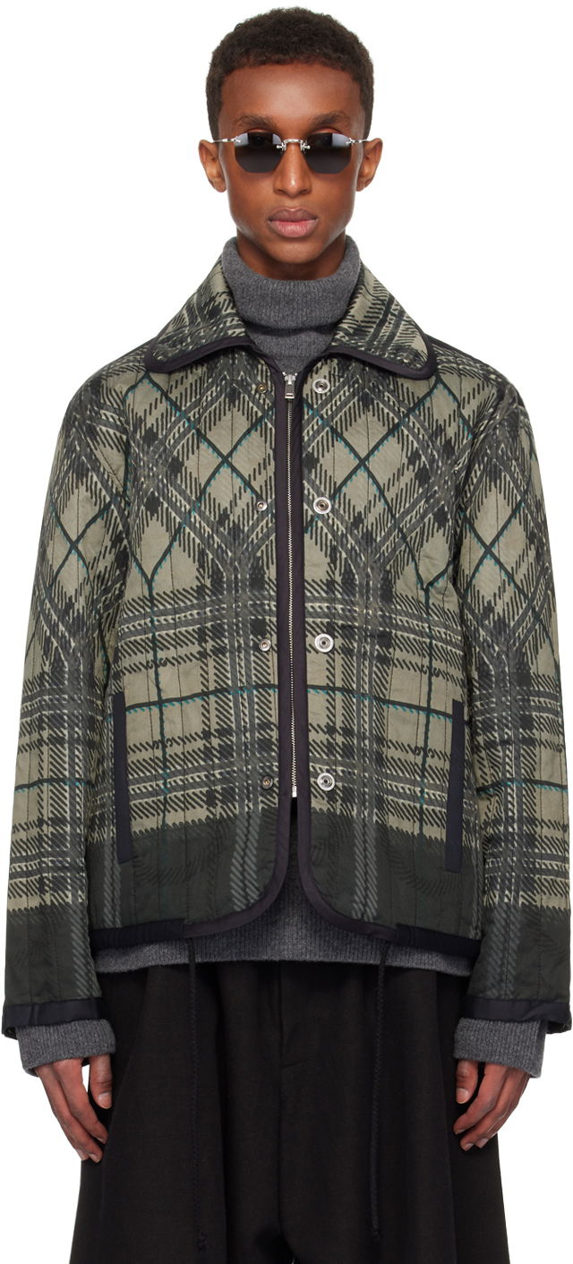Jacka Craig Green Green & Black Quilted Plaid Jacket Grön | CGAW24CWOJKT68