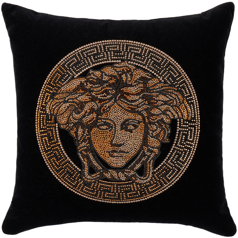 Heminredning Versace Black Studded Icon Cushion Svart | ZCU454500_ZCOV0002