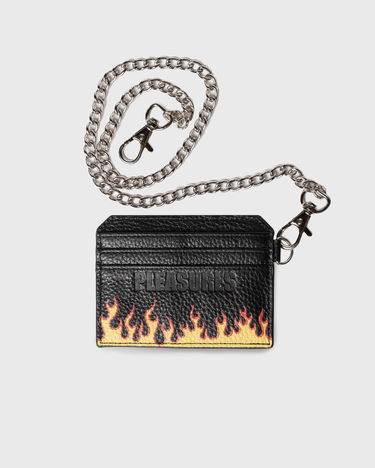 Plånbok Pleasures PLEASURES Leather Card Holder with Chain Svart | P25SU073 BLACK, 3
