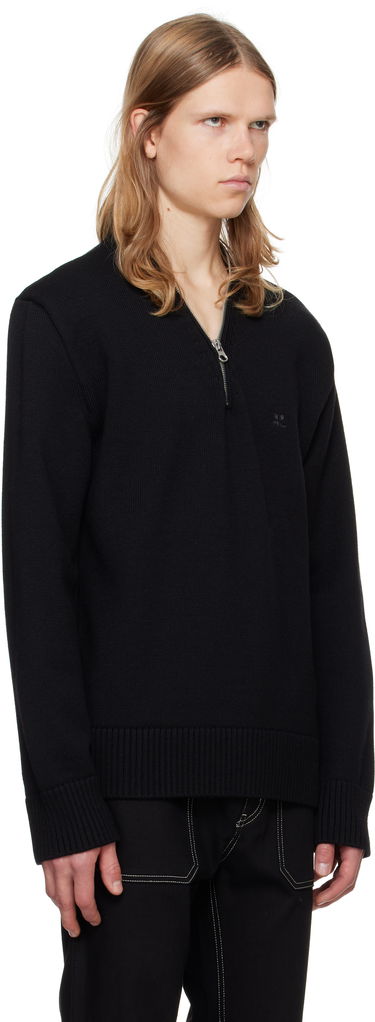 Sweater Courrèges Zipped Wool Sweater Vit | 324MPU179FI0036, 4