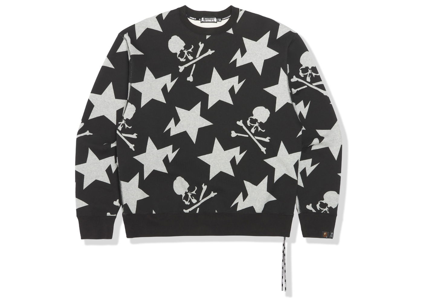 Sweatshirt BAPE BAPE x Mastermind 11th Anniversary Sta Pattern Relaxed Crewneck Black Svart | MVBSW113905MI, 0
