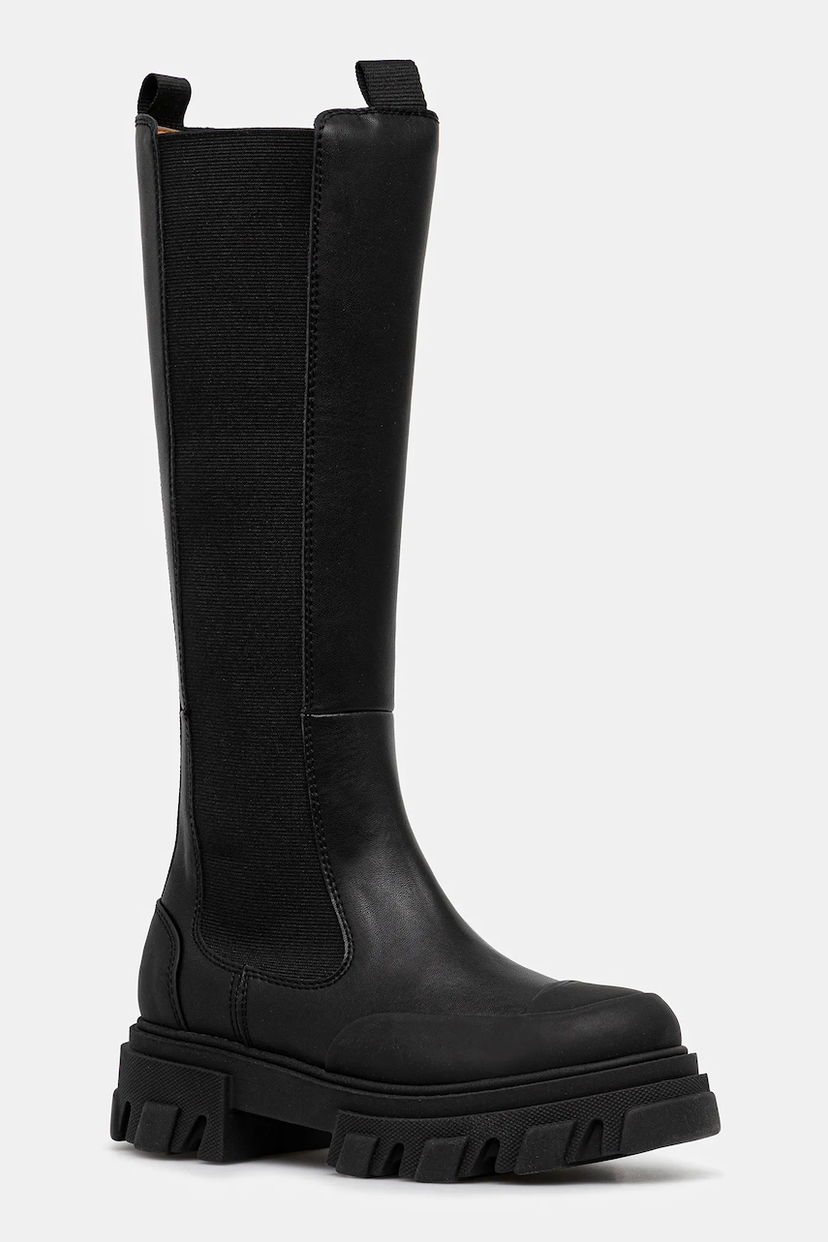 Sneakers och skor GANNI GANNI Cleated High Chelsea Boots Svart | S3240