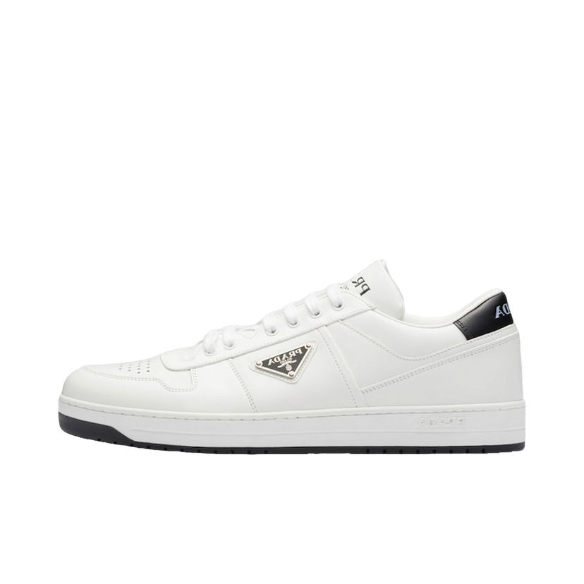 Sneakers och skor Prada Downtown Low Top Sneakers Leather White White Black Vit | 2EE364_3LJ6_F0964