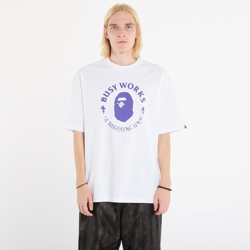 T-shirt BAPE Busy Works Relaxed Fit T-Shirt Vit | 001TEL801331MWHT