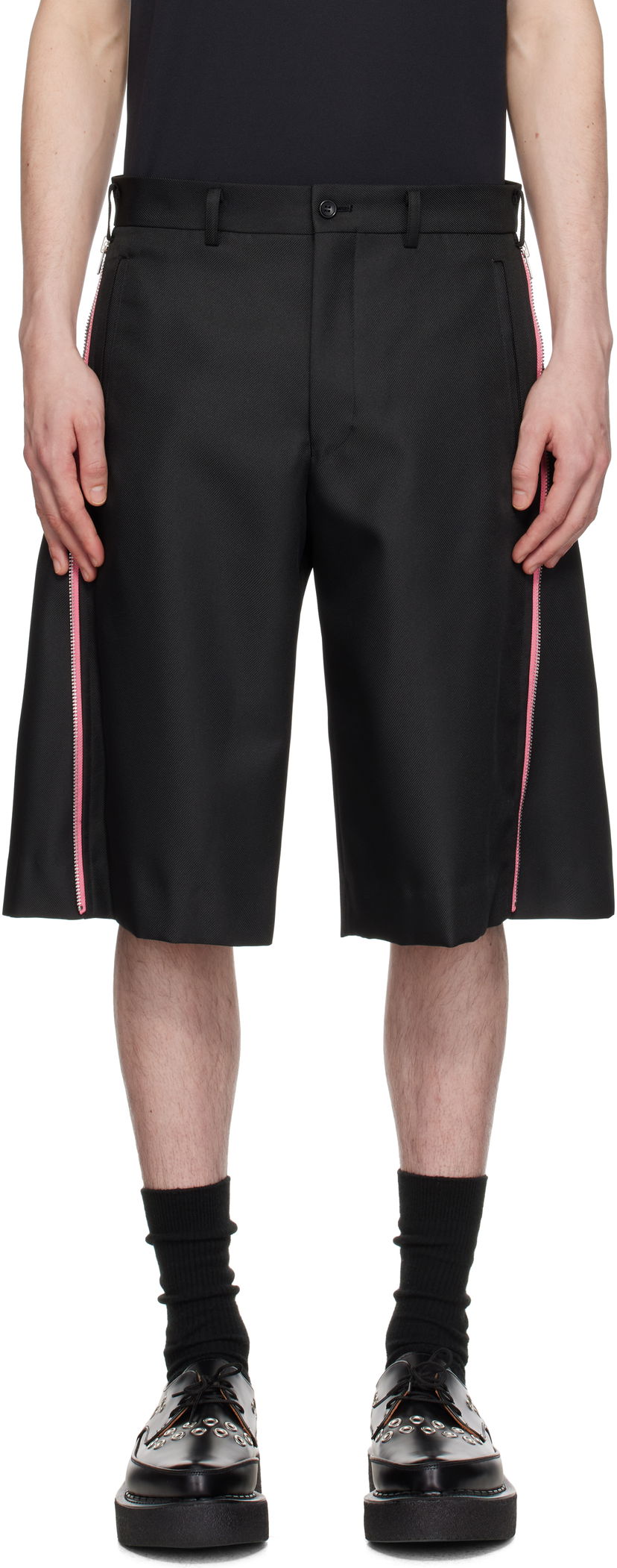 Shorts Comme des Garçons Homme Plus Gabardine Zip Shorts Svart | PO-P049-051