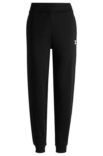 Träningsbyxor BOSS Cotton-Terry Tracksuit Bottoms Svart | 50522417