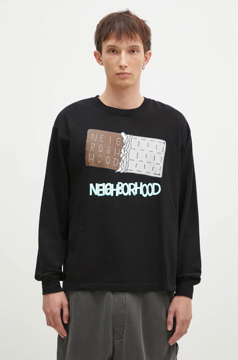 T-shirt Neighborhood Chocolate Bar Graphic Longsleeve T-Shirt Svart | 242PCNH.LT18
